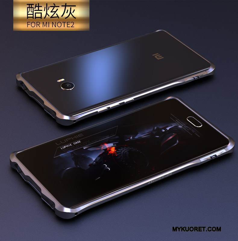 Kuori Mi Note 2 Metalli Punainen Puhelimen Kuoret, Kotelo Mi Note 2 Suojaus Pieni Kehys