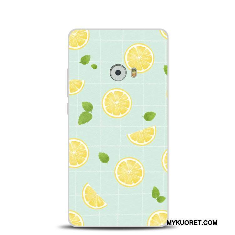 Kuori Mi Note 2 Pehmeä Neste Kustannukset Puhelimen Kuoret, Kotelo Mi Note 2 Kohokuviointi Vihreä Sitruuna