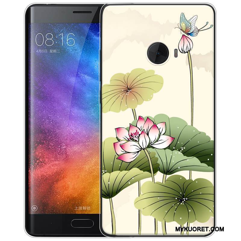 Kuori Mi Note 2 Pehmeä Neste Pieni Puhelimen Kuoret, Kotelo Mi Note 2 Sarjakuva Vihreä