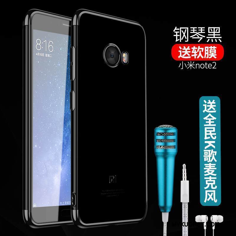 Kuori Mi Note 2 Pehmeä Neste Sininen Puhelimen Kuoret, Kotelo Mi Note 2 Silikoni Murtumaton Läpinäkyvä