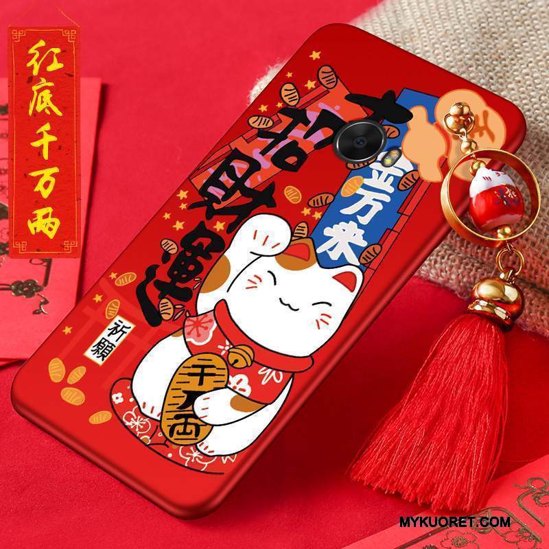 Kuori Mi Note 2 Silikoni Kissa Murtumaton, Kotelo Mi Note 2 Suojaus Rikkaus Punainen