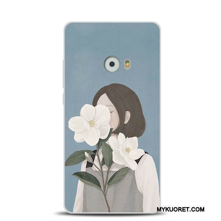 Kuori Mi Note 2 Silikoni Kukka Pieni, Kotelo Mi Note 2 Kohokuviointi Puhelimen Kuoret Sininen