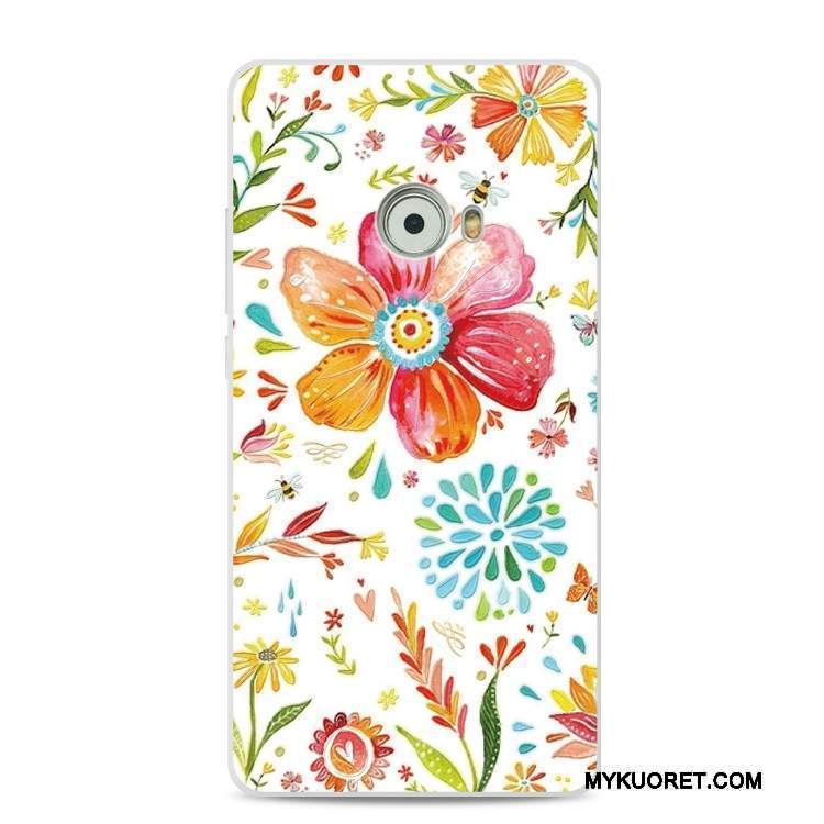 Kuori Mi Note 2 Silikoni Pieni Kukka, Kotelo Mi Note 2 Suojaus Vaaleansininen Punainen