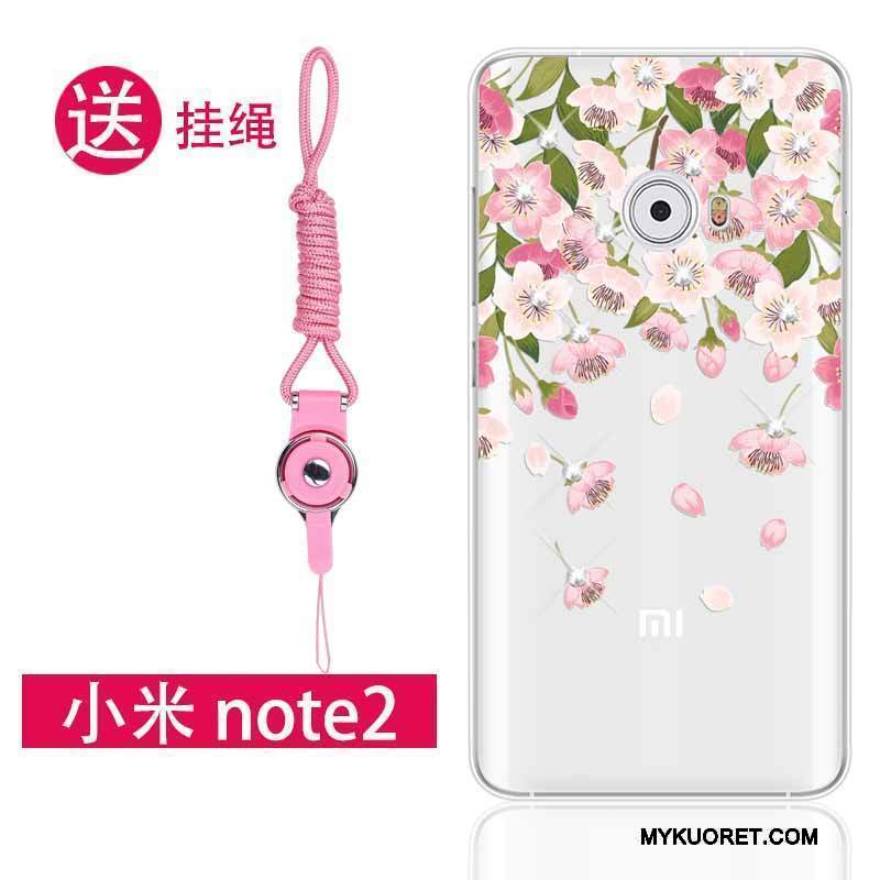 Kuori Mi Note 2 Strassi Murtumaton Ripustettavat Koristeet, Kotelo Mi Note 2 Pehmeä Neste Pieni Jauhe