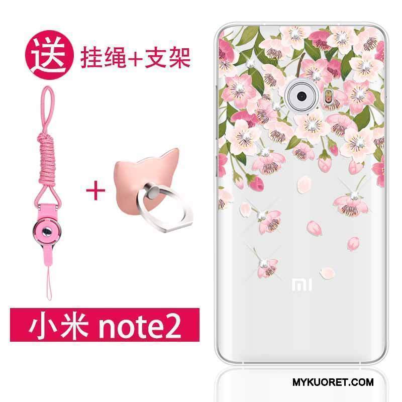 Kuori Mi Note 2 Strassi Murtumaton Ripustettavat Koristeet, Kotelo Mi Note 2 Pehmeä Neste Pieni Jauhe