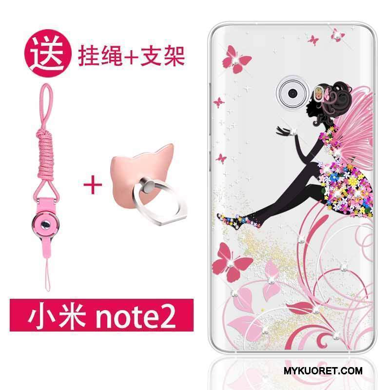 Kuori Mi Note 2 Strassi Murtumaton Ripustettavat Koristeet, Kotelo Mi Note 2 Pehmeä Neste Pieni Jauhe