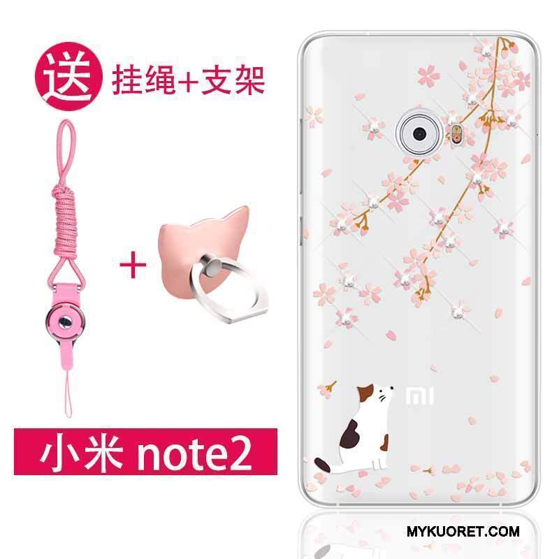 Kuori Mi Note 2 Strassi Murtumaton Ripustettavat Koristeet, Kotelo Mi Note 2 Pehmeä Neste Pieni Jauhe
