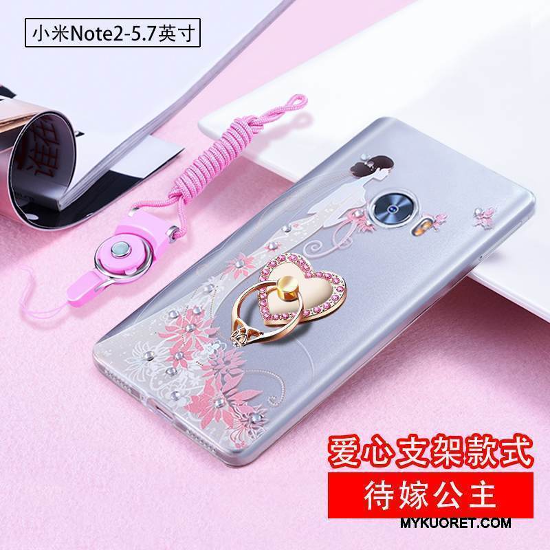 Kuori Mi Note 2 Strassi Pieni Murtumaton, Kotelo Mi Note 2 Silikoni Läpinäkyvä Hoikka