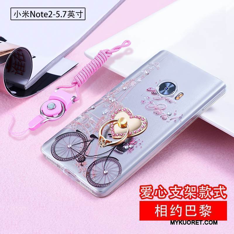 Kuori Mi Note 2 Strassi Pieni Murtumaton, Kotelo Mi Note 2 Silikoni Läpinäkyvä Hoikka