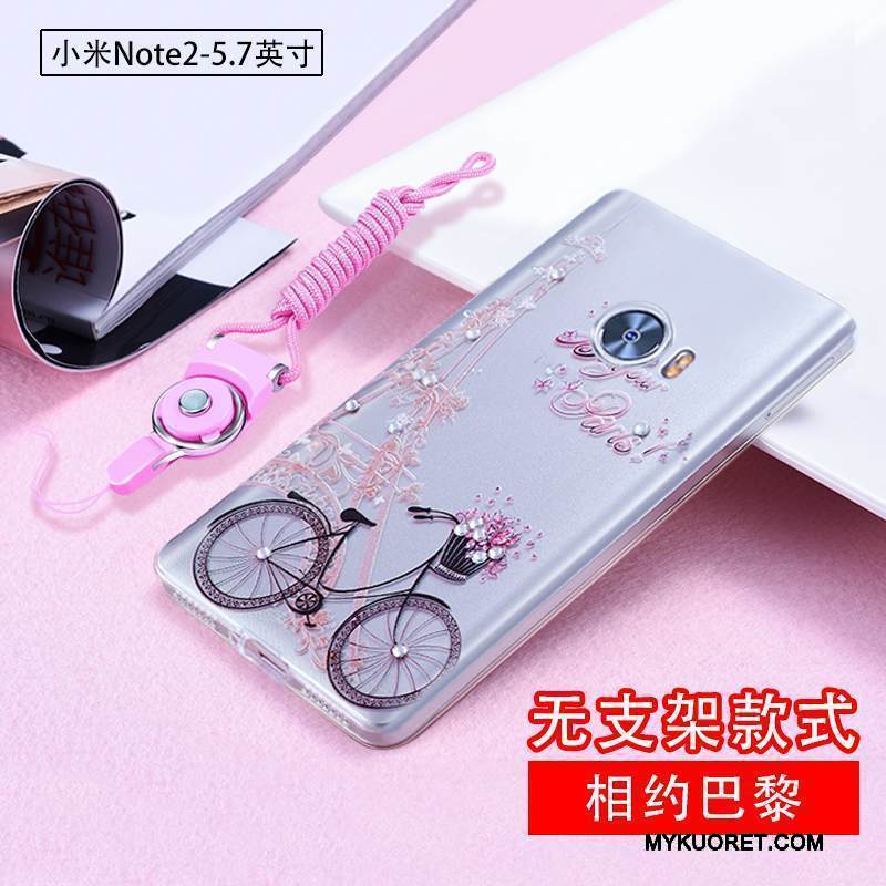 Kuori Mi Note 2 Strassi Pieni Murtumaton, Kotelo Mi Note 2 Silikoni Läpinäkyvä Hoikka