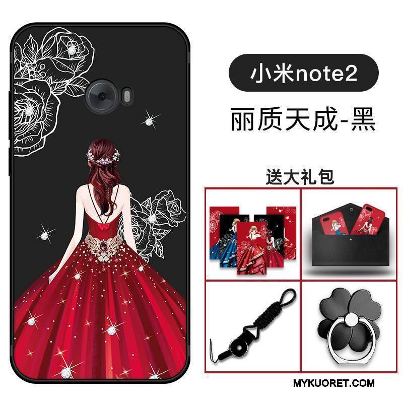 Kuori Mi Note 2 Suojaus Murtumaton Punainen, Kotelo Mi Note 2 Pehmeä Neste Puhelimen Kuoret Pieni