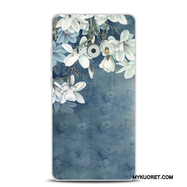 Kuori Mi Note 2 Tuki Rengas Vaaleansininen, Kotelo Mi Note 2 Pehmeä Neste Puhelimen Kuoret Muste