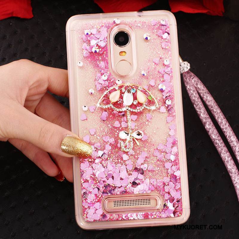 Kuori Mi Note 3 Laukut Sininen Punainen, Kotelo Mi Note 3 Suojaus Juoksuhiekka Ripustettavat Koristeet