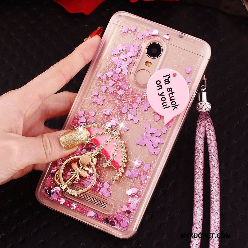 Kuori Mi Note 3 Laukut Sininen Punainen, Kotelo Mi Note 3 Suojaus Juoksuhiekka Ripustettavat Koristeet