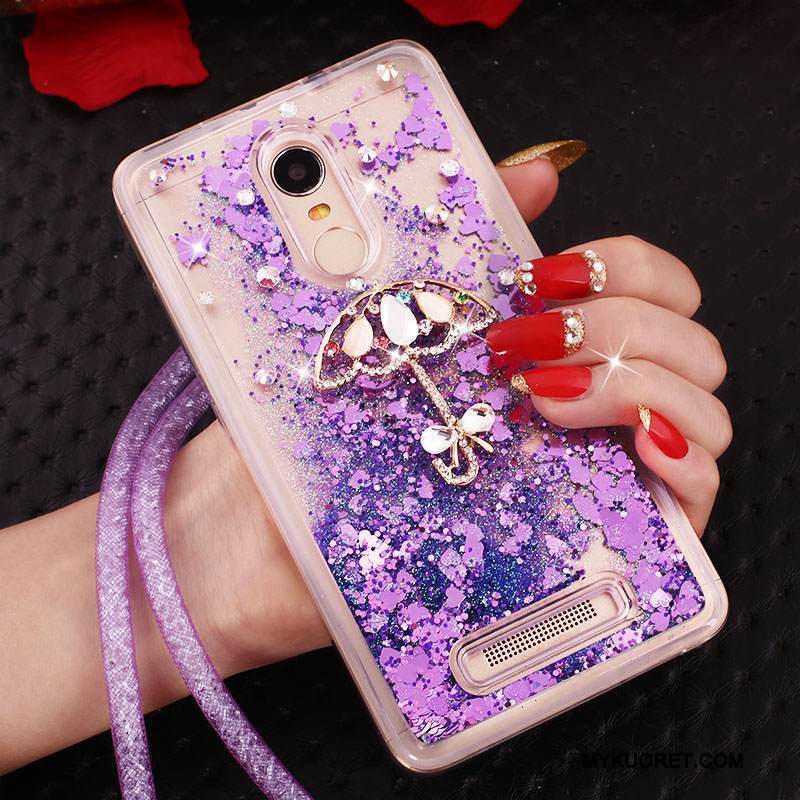 Kuori Mi Note 3 Laukut Sininen Punainen, Kotelo Mi Note 3 Suojaus Juoksuhiekka Ripustettavat Koristeet