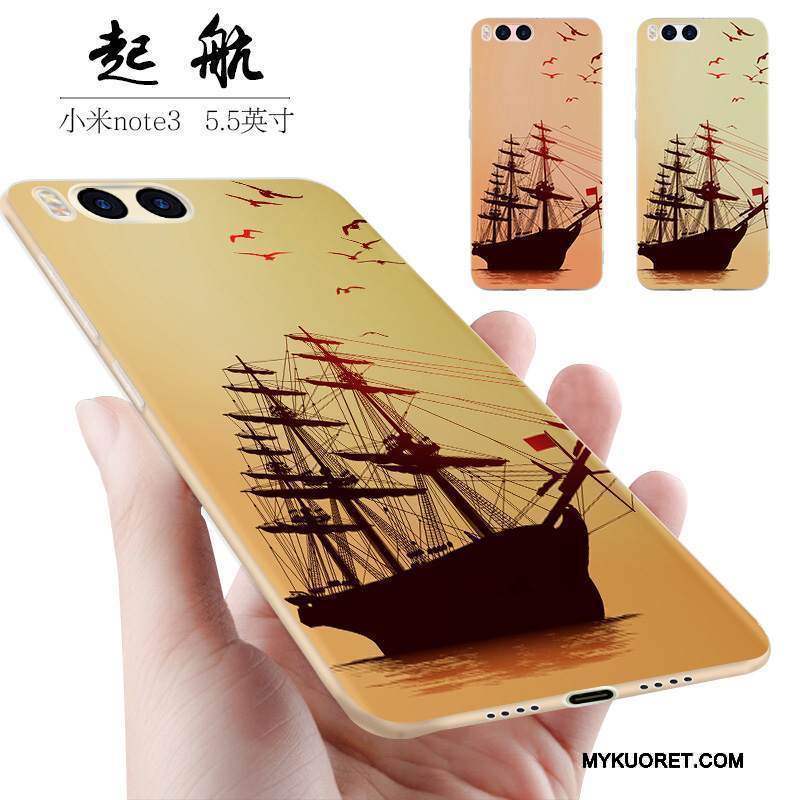 Kuori Mi Note 3 Luova Persoonallisuus Pieni, Kotelo Mi Note 3 Silikoni Harmaa Murtumaton