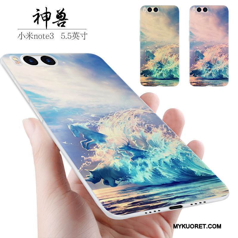 Kuori Mi Note 3 Luova Persoonallisuus Pieni, Kotelo Mi Note 3 Silikoni Harmaa Murtumaton