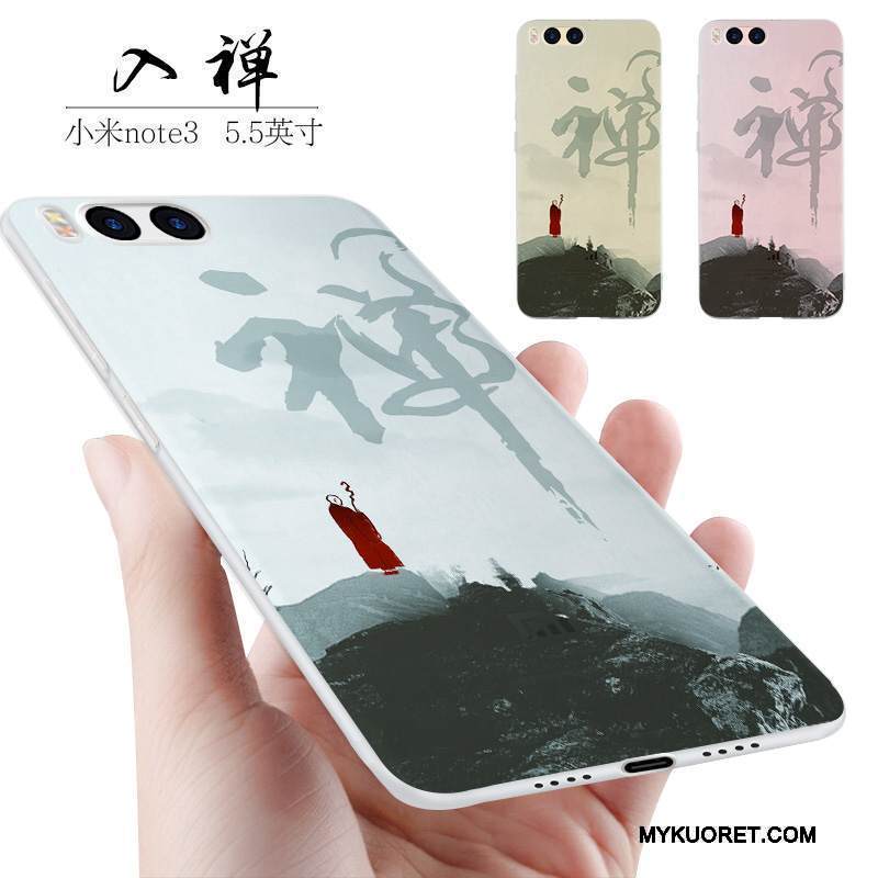 Kuori Mi Note 3 Luova Persoonallisuus Pieni, Kotelo Mi Note 3 Silikoni Harmaa Murtumaton