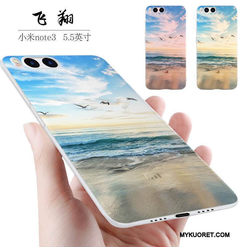 Kuori Mi Note 3 Luova Persoonallisuus Pieni, Kotelo Mi Note 3 Silikoni Harmaa Murtumaton