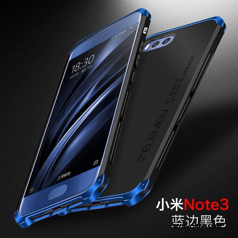 Kuori Mi Note 3 Metalli Puhelimen Kuoret Murtumaton, Kotelo Mi Note 3 Suojaus Trendi Sininen