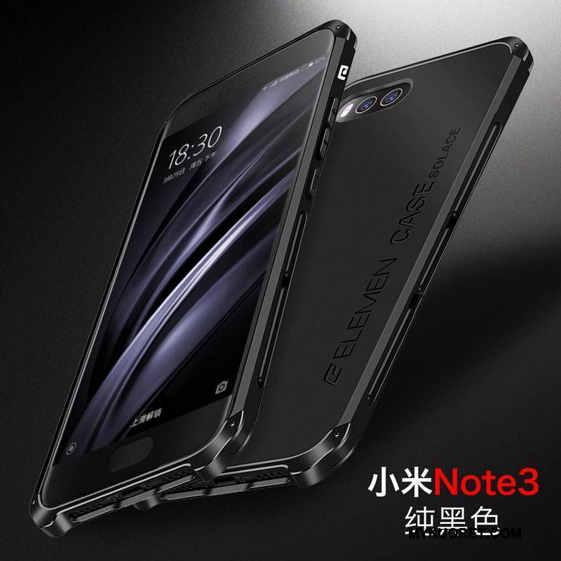 Kuori Mi Note 3 Metalli Puhelimen Kuoret Murtumaton, Kotelo Mi Note 3 Suojaus Trendi Sininen