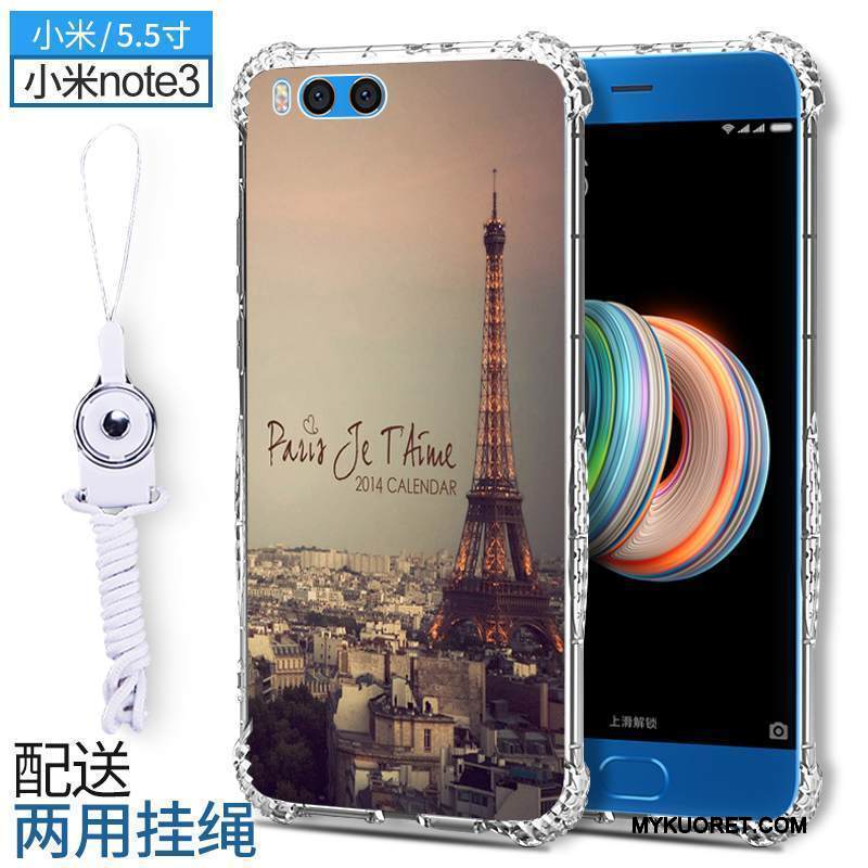 Kuori Mi Note 3 Pehmeä Neste Punainen Pieni, Kotelo Mi Note 3 Monivärinen Murtumaton Puhelimen Kuoret