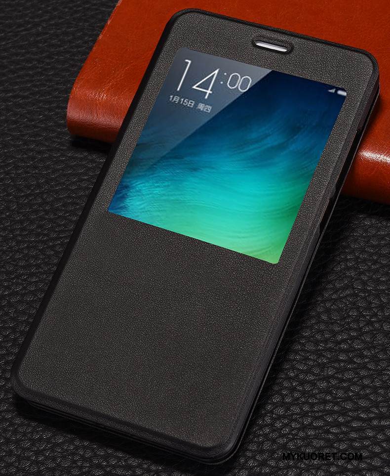 Kuori Mi Note Nahka Pieni Murtumaton, Kotelo Mi Note Suojaus Musta Puhelimen Kuoret