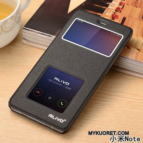 Kuori Mi Note Nahka Viini Punainen Puhelimen Kuoret, Kotelo Mi Note Laukut Pieni Murtumaton