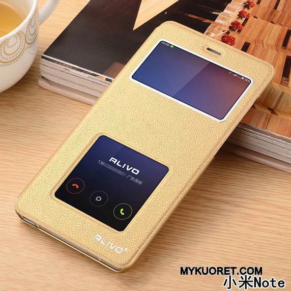 Kuori Mi Note Nahka Viini Punainen Puhelimen Kuoret, Kotelo Mi Note Laukut Pieni Murtumaton