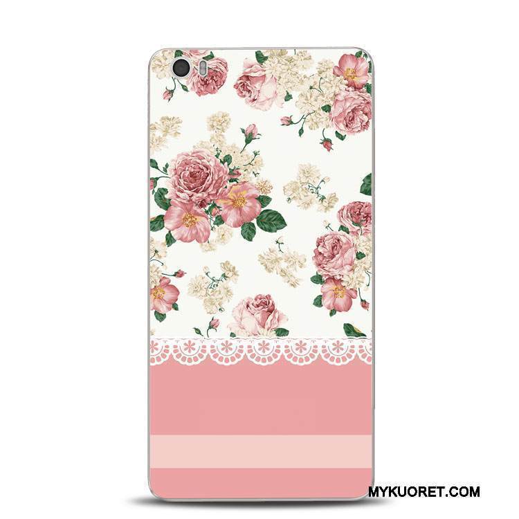 Kuori Mi Note Pehmeä Neste Puhelimen Kuoret Jauhe, Kotelo Mi Note Kohokuviointi Pitsi Pieni