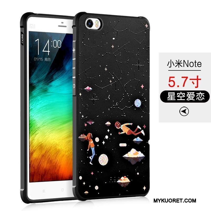 Kuori Mi Note Silikoni Puhelimen Kuoret Trendi, Kotelo Mi Note Pehmeä Neste Musta Pesty Suede