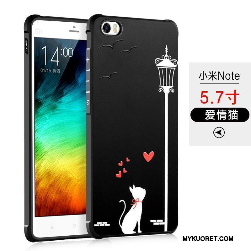 Kuori Mi Note Silikoni Puhelimen Kuoret Trendi, Kotelo Mi Note Pehmeä Neste Musta Pesty Suede