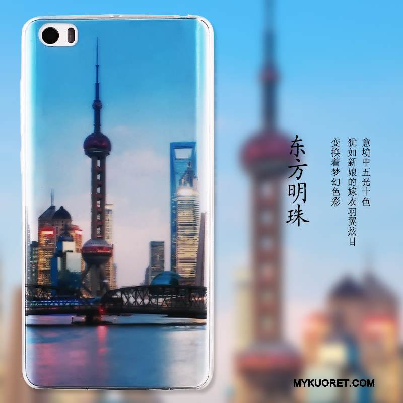 Kuori Mi Note Suojaus Sininen Yksinkertainen, Kotelo Mi Note Maalaus Puhelimen Kuoret Pieni