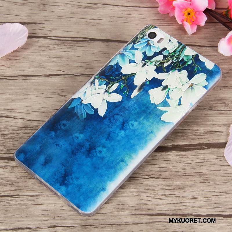 Kuori Mi Note Suojaus Trendi Sininen, Kotelo Mi Note Kohokuviointi Pieni Puhelimen Kuoret