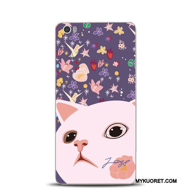 Kuori Mi Note Tuki Pieni Puhelimen Kuoret, Kotelo Mi Note Kohokuviointi Kukka Kissa