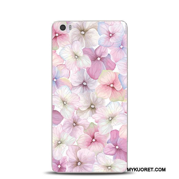 Kuori Mi Note Tuki Punainen Pieni, Kotelo Mi Note Kohokuviointi Kukka Puhelimen Kuoret