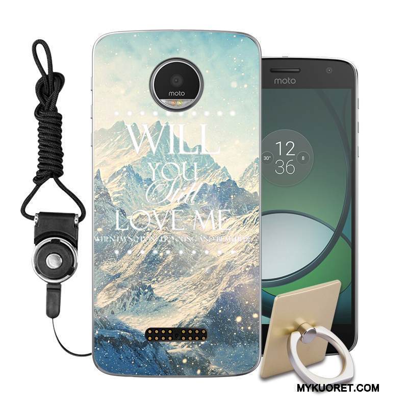 Kuori Moto C Pehmeä Neste Ripustettavat Koristeet Murtumaton, Kotelo Moto C Maalaus Violetti Puhelimen Kuoret