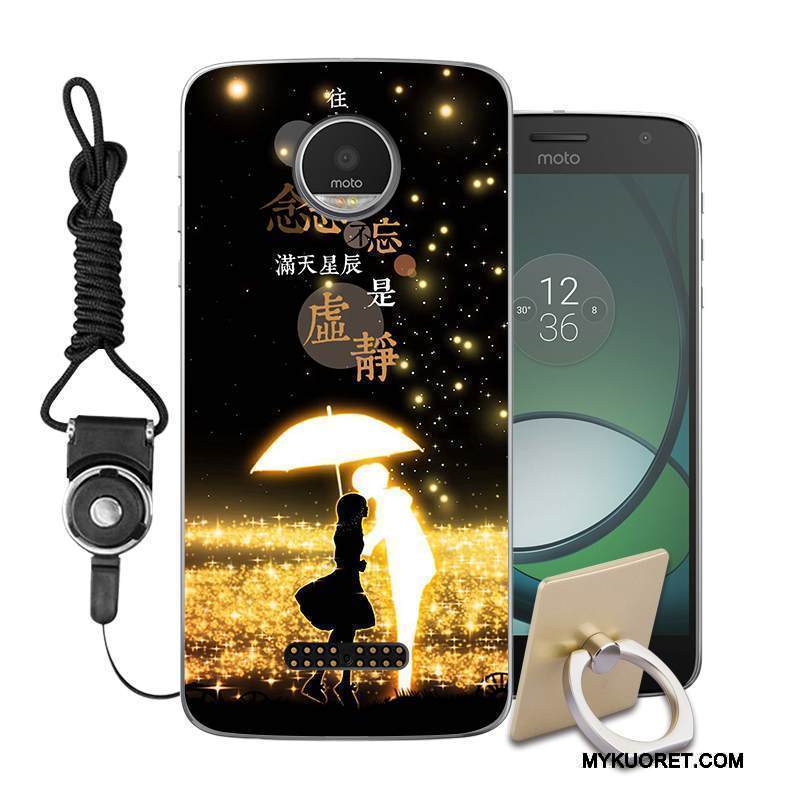 Kuori Moto C Pehmeä Neste Ripustettavat Koristeet Murtumaton, Kotelo Moto C Maalaus Violetti Puhelimen Kuoret