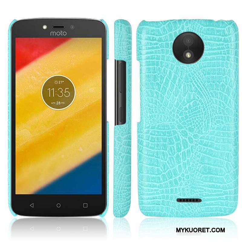 Kuori Moto C Plus Nahka Krokotiili Puhelimen Kuoret, Kotelo Moto C Plus Suojaus Kukkakuvio Punainen