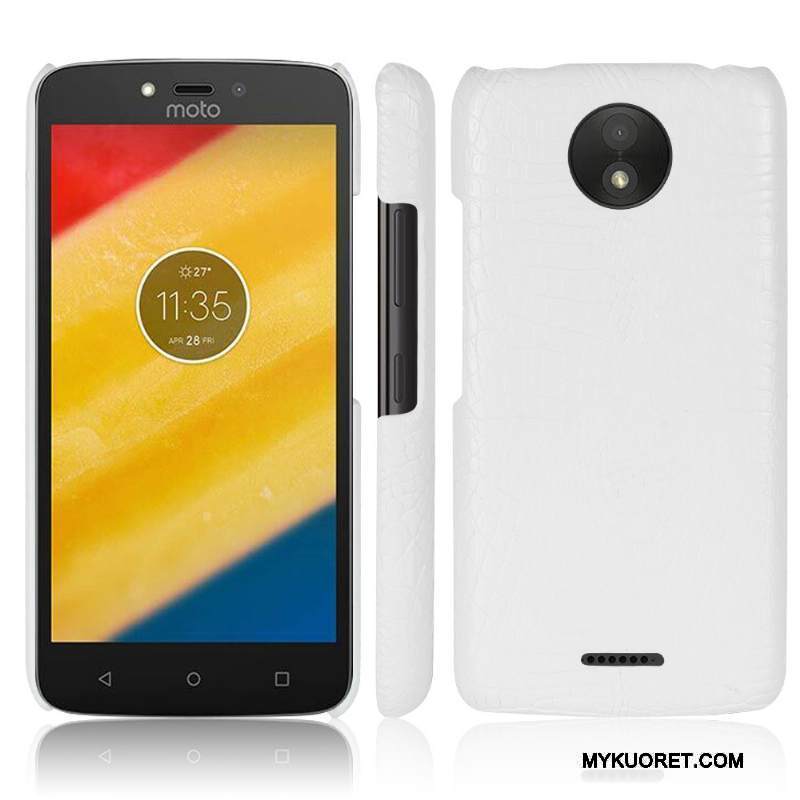 Kuori Moto C Plus Nahka Krokotiili Puhelimen Kuoret, Kotelo Moto C Plus Suojaus Kukkakuvio Punainen