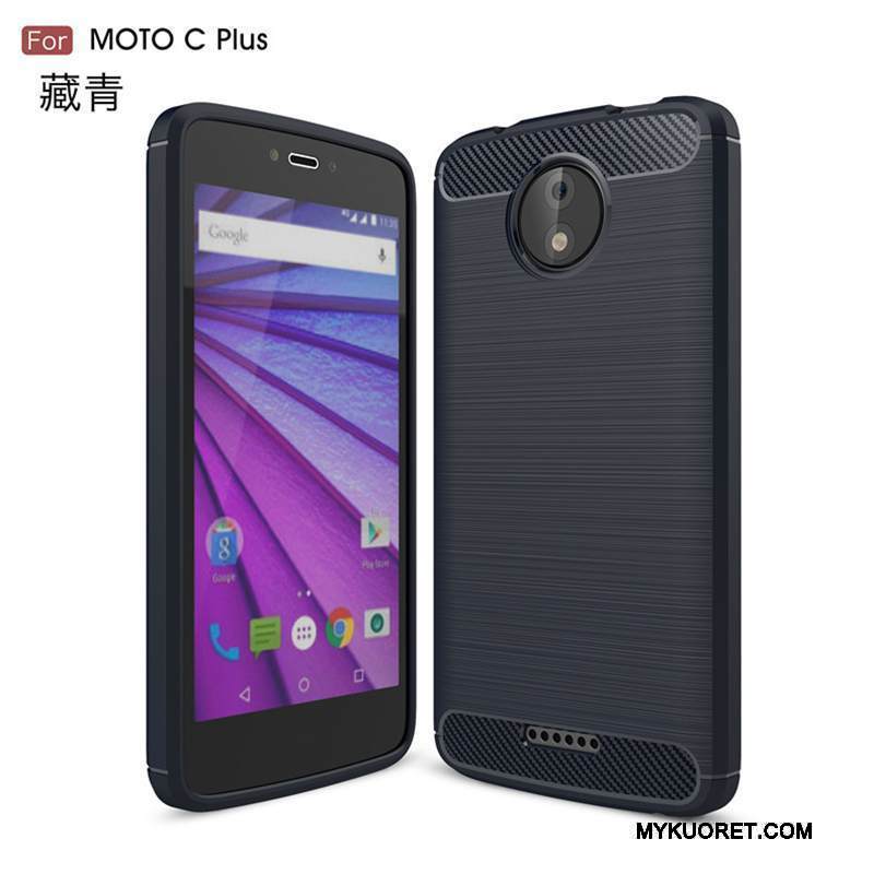 Kuori Moto C Plus Pehmeä Neste Puhelimen Kuoret Murtumaton, Kotelo Moto C Plus Suojaus Kukkakuvio Punainen