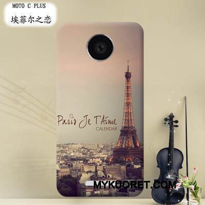 Kuori Moto C Plus Sarjakuva Puhelimen Kuoret Kova, Kotelo Moto C Plus Suojaus Läpinäkyvä Violetti