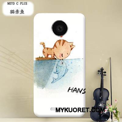 Kuori Moto C Plus Sarjakuva Puhelimen Kuoret Kova, Kotelo Moto C Plus Suojaus Läpinäkyvä Violetti