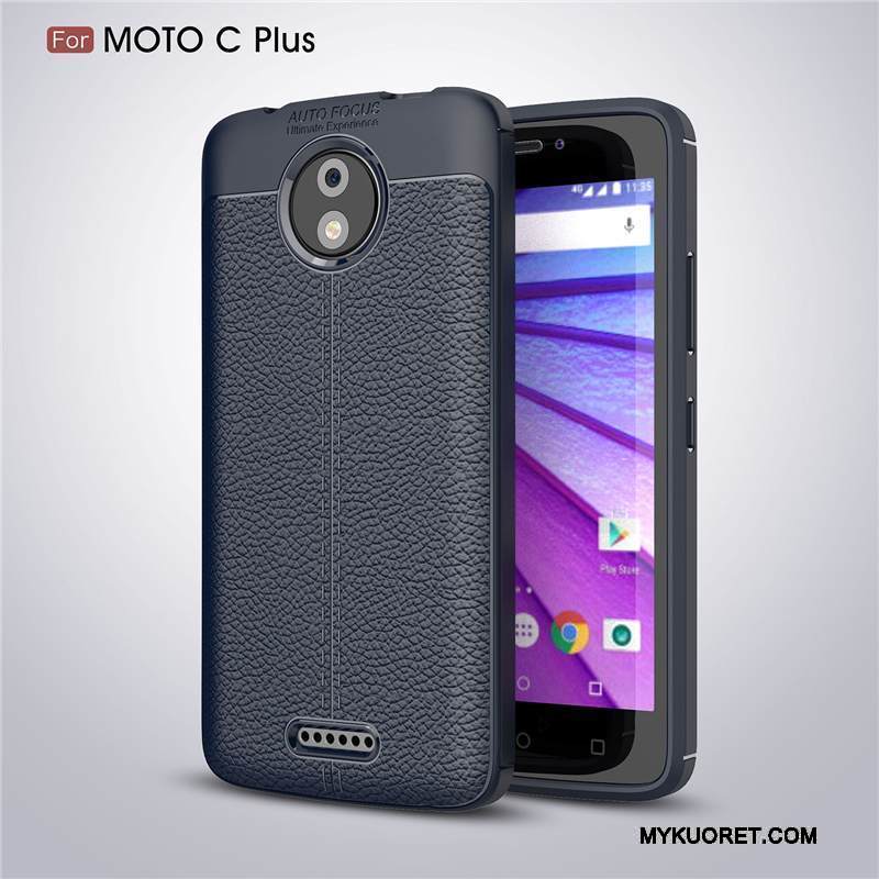 Kuori Moto C Plus Suojaus Kukkakuvio Murtumaton, Kotelo Moto C Plus Nahka Puhelimen Kuoret Punainen