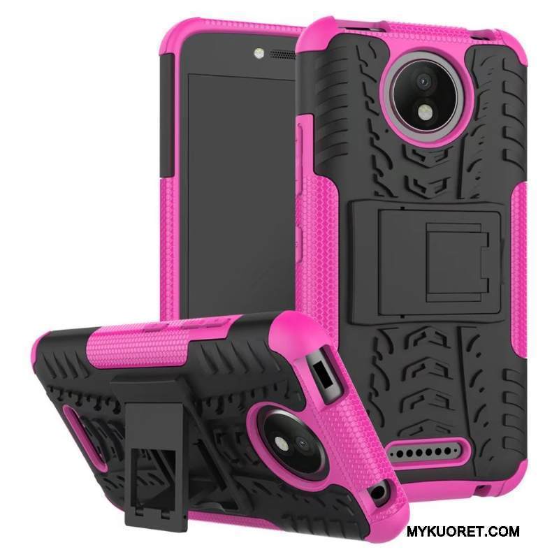 Kuori Moto C Plus Tuki Kukkakuvio Jauhe, Kotelo Moto C Plus Suojaus Puhelimen Kuoret Murtumaton