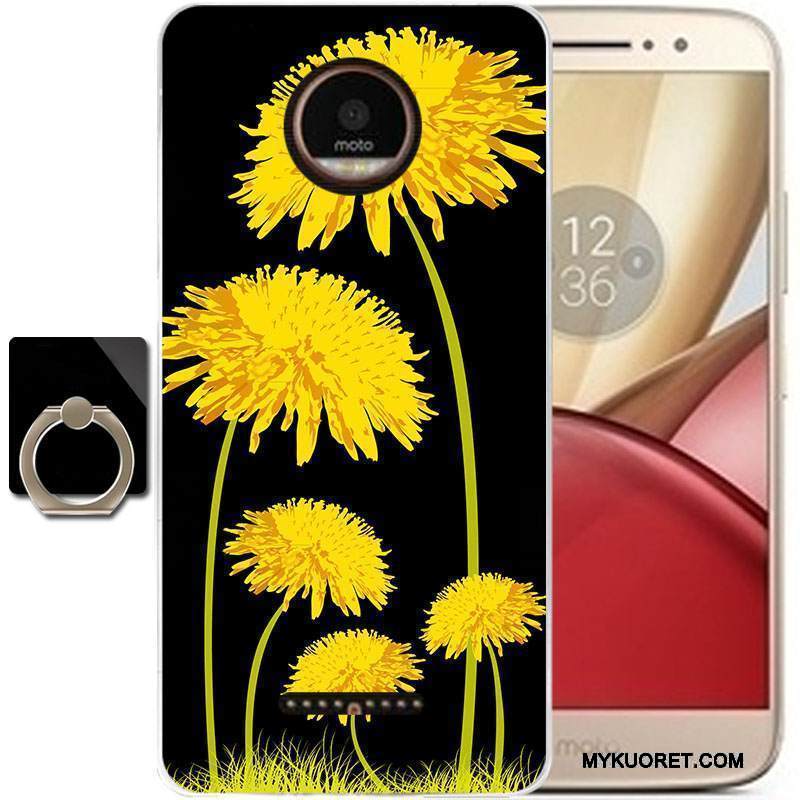 Kuori Moto C Sarjakuva Puhelimen Kuoret Musta, Kotelo Moto C Suojaus Murtumaton