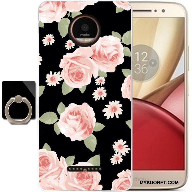 Kuori Moto C Sarjakuva Puhelimen Kuoret Musta, Kotelo Moto C Suojaus Murtumaton