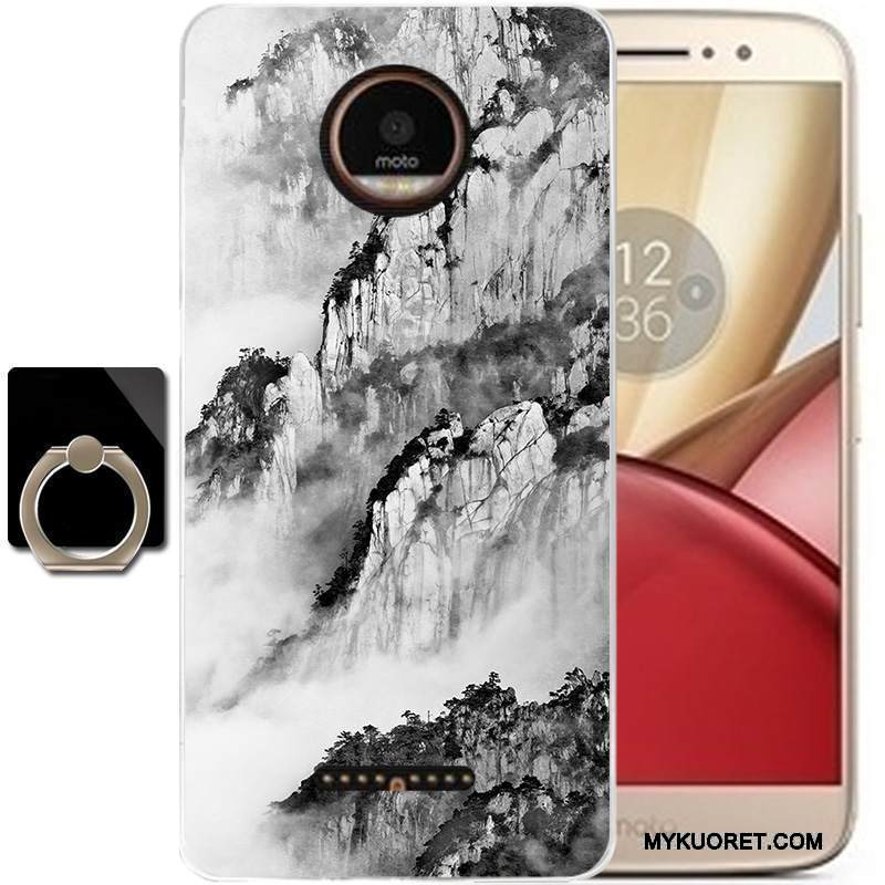 Kuori Moto C Silikoni Puhelimen Kuoret Tuuli, Kotelo Moto C Laukut Murtumaton Musta