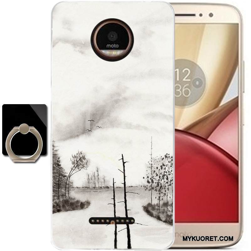 Kuori Moto C Silikoni Puhelimen Kuoret Tuuli, Kotelo Moto C Laukut Murtumaton Musta