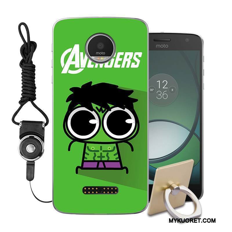 Kuori Moto C Suojaus Puhelimen Kuoret Murtumaton, Kotelo Moto C Maalaus Ripustettavat Koristeet Vihreä